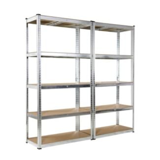 2x Schwerlastregal 180x90x40cm, 5 HDF-Platten, verzinkt